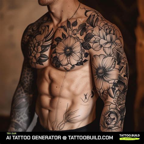 Flower Chest Tattoo For Male 12 Lovely Ideas Tattoo Build