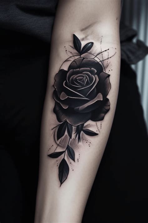 Flower Tattoo Black