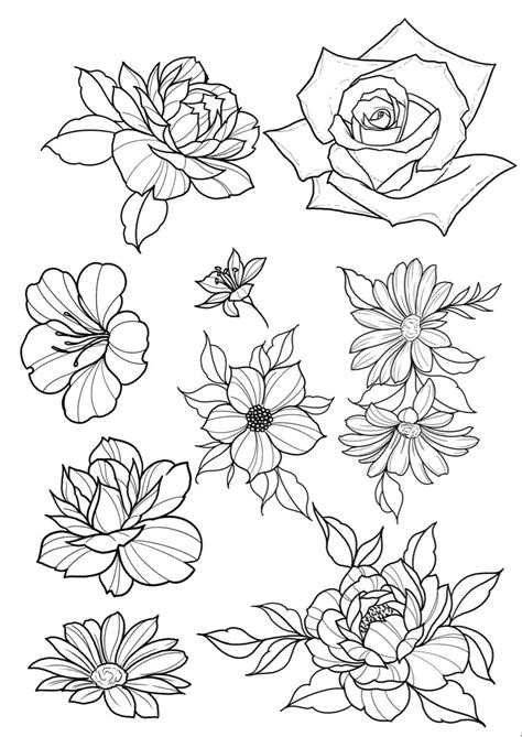 Flower Tattoo Stencils Flower Tattoo Drawings Tattoo Stencil Outline Flower Tattoo Stencils Flower Tattoo Drawings Tattoo Stencil Outline