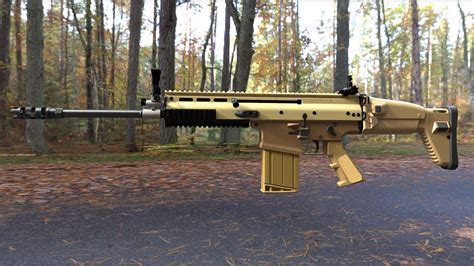 Fn Scar 17S Nrch 3D Model Cgtrader