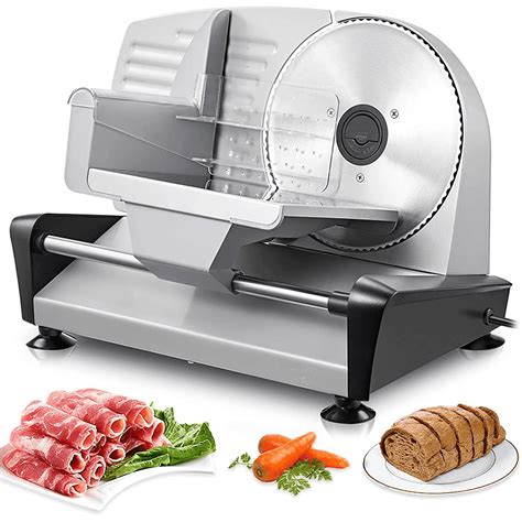 Fohere 200W Electric Meat Slicer 7 5 Stainless Steel Blades 0 15Mm Precise Thickness Silver Walmart Com
