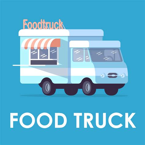 Food Truck Poster Vector Template Mobile Fastfood Restaurant Brochure Food Truck Poster Vector Template Mobile Fastfood Restaurant Brochure