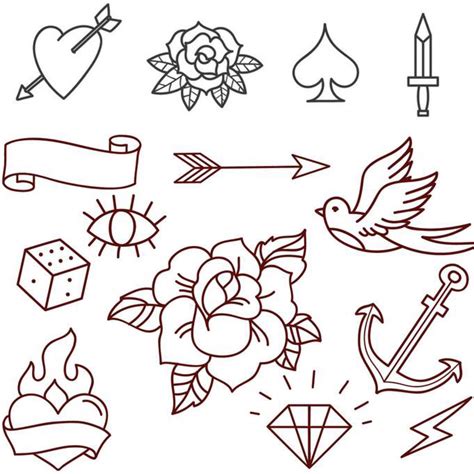 For Beginners Printable Outline Tattoo Stencil Designs Printable