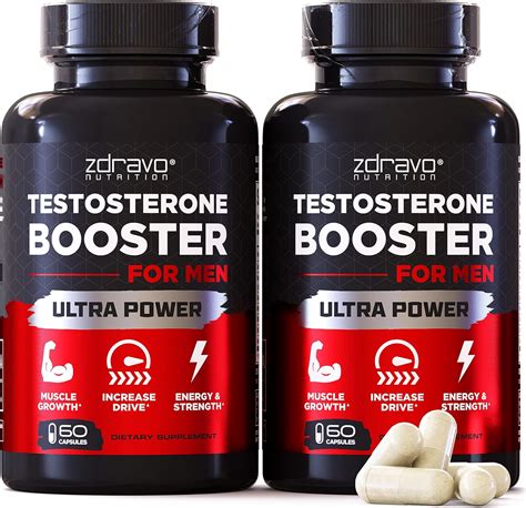 For Men Male Enhancement Pills Boost Testosterone Libido Stamina Endurance 60 Capsules Testosterone Booster
