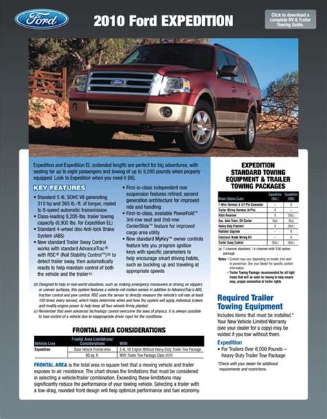 Ford 2010 Expedition Towing Guide