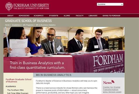 Fordham University Master Of Science Business Analytics In 2022