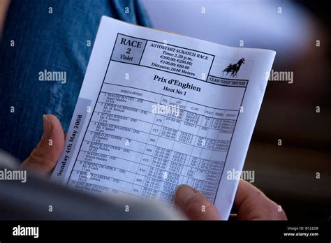 Form Horse Race Card Hi Res Stock Photography And Images Alamy