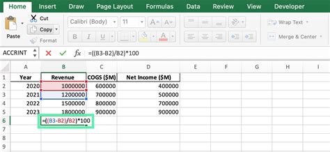 Formula To Create A Percentage Change Between Two Numbers In Excel