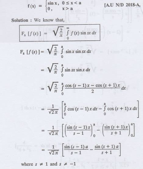 Fourier Sine And Cosine Integrals Examples