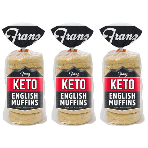 Franz Keto English Muffin 3 Pack Low Carb 4G Net Carb High Protein High Fiber Soft Toasting Walmart Com