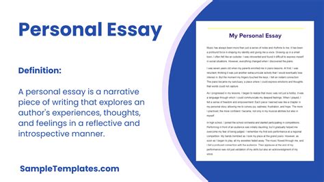 Free 12 Personal Essay Samples In Pdf