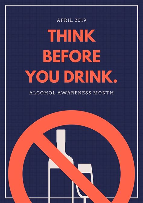 Free Custom Printable Alcohol Awareness Poster Templates Canva