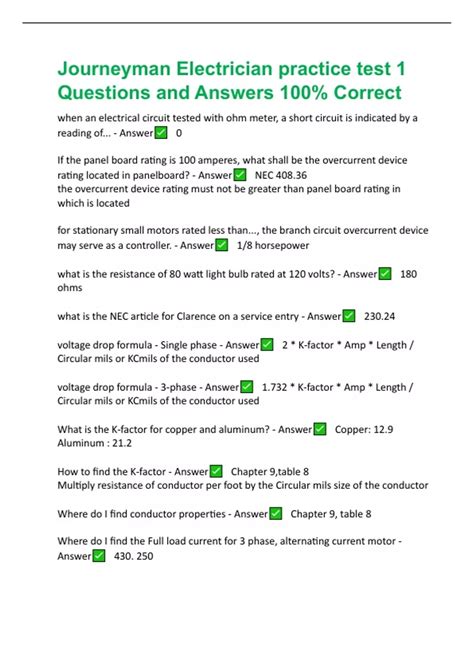 Free Electrical Journeyman Exam Practice Test 2026 Questions Answers