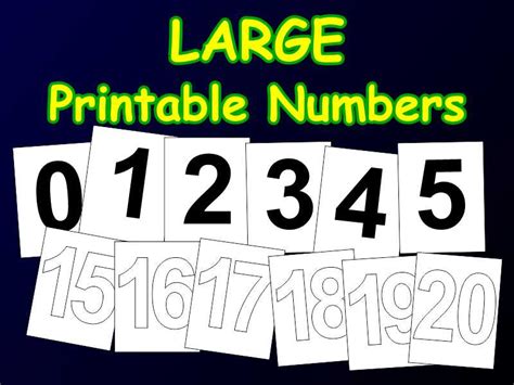Free Large Printable Numbers 1 20 Pdf Large Printable Numbers Printable