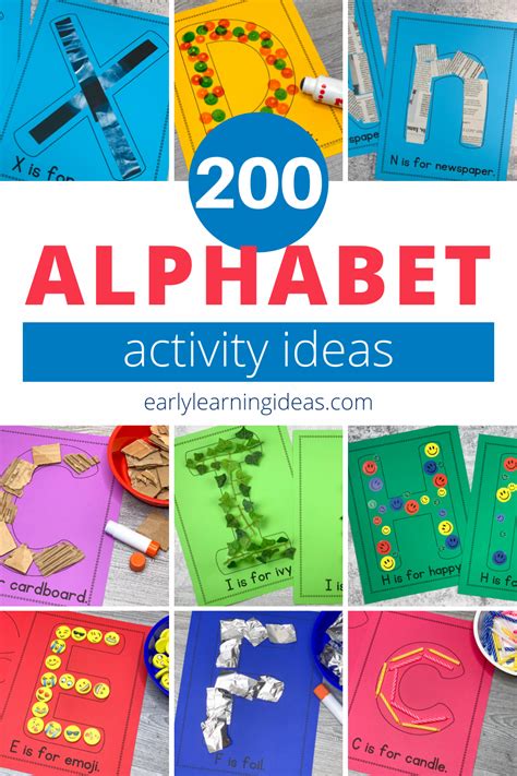 Free List 200 Materials For Preschool Letter Activities And Collages