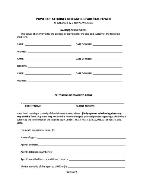 Free Power Of Attorney Forms Pdf Word