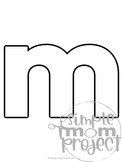 Free Printable Lowercase Letter M Template Simple Mom Project