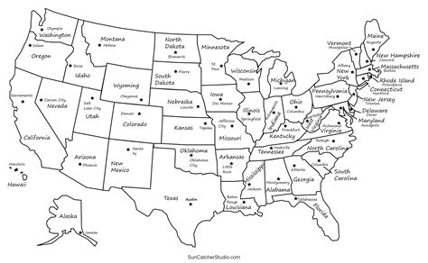 Free Printable Map Of Usa With States And Capitals This Page Has