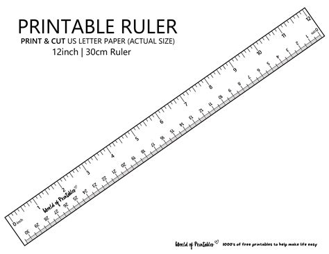 Free Printable Ruler Inches Accurate Amp Ready To Print Printables For