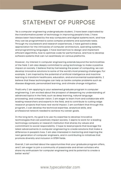 Free Printable Statement Of Purpose Templates Graduate School Masters Free Printable Statement Of Purpose Templates Graduate School Masters