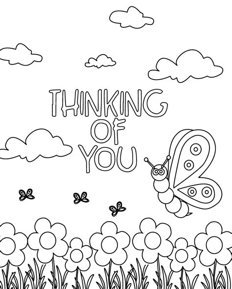 Free Printable Thinking Of You Coloring Page Download Print Or Color