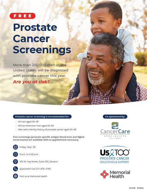 Free Prostate Cancer Screening South Carolina Department On Aging