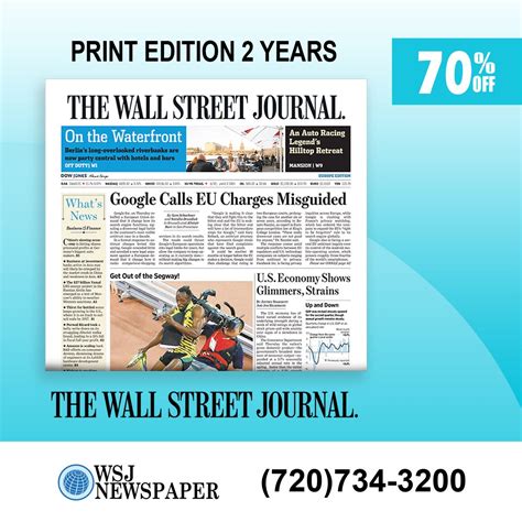 Free Wall Street Journal Newspaper Subscription Hey It Amp 39 S Free