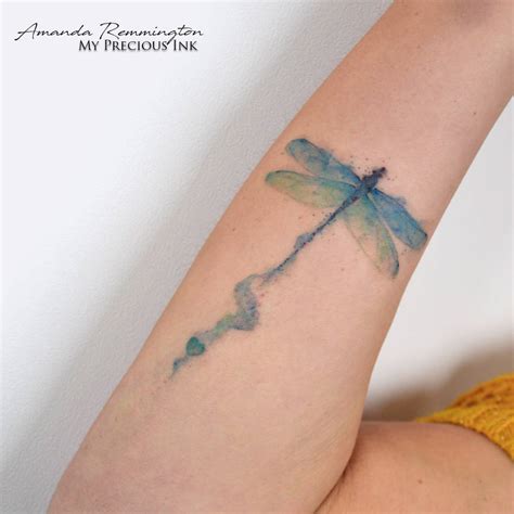 Freehand Watercolor Dragonfly Tattoo By Mentjuh On Deviantart