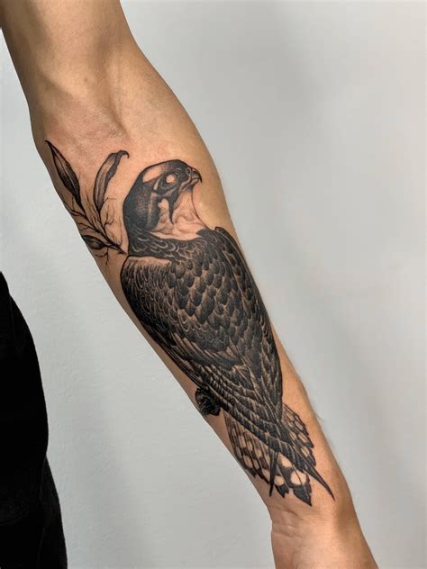 Freehanded Peregrine Falcon Done By Nicola Asura At Der Grimm In Berlin