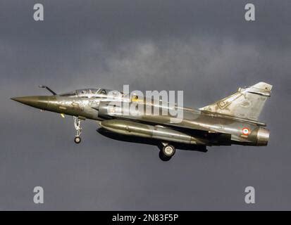 French Dassault Mirage 2000 Approching Raf Conningsby Stock Photo Alamy