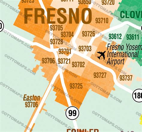 Fresno Zip Codes Map Fresno County California Fresno Zip Codes Map Fresno County California