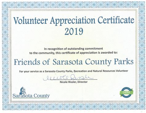 Friends Of Sarasota County Parks Foscp Awarded Volunteer Appreciation Friends Of Sarasota County Parks Foscp Awarded Volunteer Appreciation