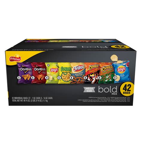 Frito Lay Bold Mix Variety Pack Snacks 42 Ct