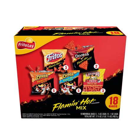 Frito Lay Flamin Hot Mix Variety Pack Assorted Flavors Assorted Size Bag 30 Bags Carton Ships In 1 3 Business Days J P Supply Inc