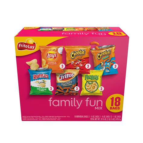 Frito Lay Variety Pack Family Fun Mix 18Ct Tomthumb