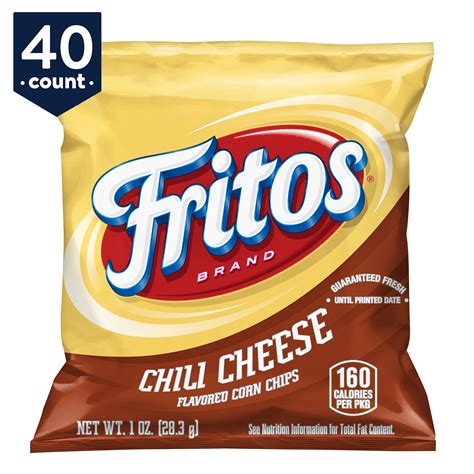 Fritos Chili Cheese Corn Chips Snack Easy To Carry Pack 1 Oz Bags 40 Count Walmart Com