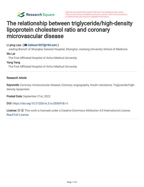 Frontiers Predictive Value Of The Triglyceride To High Density Lipoprotein Cholesterol Ratio For All Cause Mortality And Cardiovascular Death In Diabetic Patients With Coronary Artery Disease Treated With Statins Frontiers Predictive Value Of The Triglyceride To High Density Lipoprotein Cholesterol Ratio For All Cause Mortality And Cardiovascular Death In Diabetic Patients With Coronary Artery Disease Treated With Statins