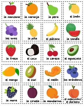 Fruits In Full Spanish By Playing In Spanish Teachers Pay Teachers Fruits In Full Spanish By Playing In Spanish Teachers Pay Teachers