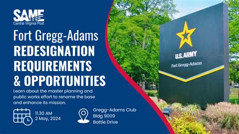 Ft Gregg Adams Redesignation Requirements Amp Opportunities Same