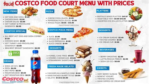 Full Costco Food Court Menu With Prices 2025