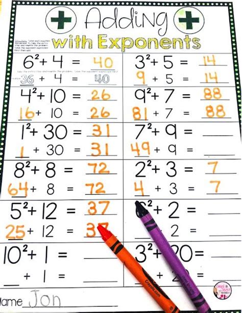 Fun Ways To Teach Exponents To Beginners Sixth Grade Math 7Th Grade