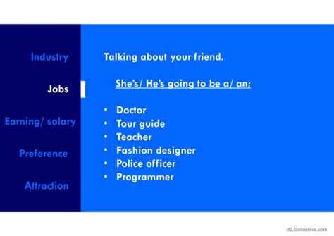 Future Career Talking About Jobs A English Esl Powerpoints