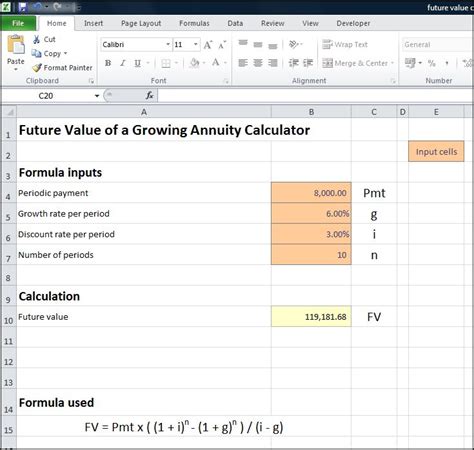Future Value Growing Annuity Calculator Quant Rl