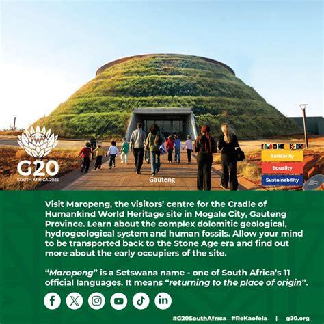 G20southafrica Cradle Of Humankind Gauteng Is Where History Meets The Future The Cradle Of Humankind World Heritage Site Is A Testament To Our Shared Origins Reminding Us That Innovation And Progress G20southafrica Cradle Of Humankind Gauteng Is Where History Meets The Future The Cradle Of Humankind World Heritage Site Is A Testament To Our Shared Origins Reminding Us That Innovation And Progress