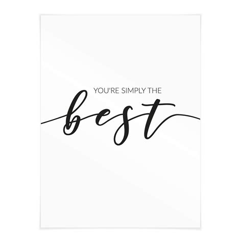 Gallery Wall Art Print You Re Simply The Best Optional Personalised Message Anniversary Gift First Dance Best Friend Gift Idea Etsy