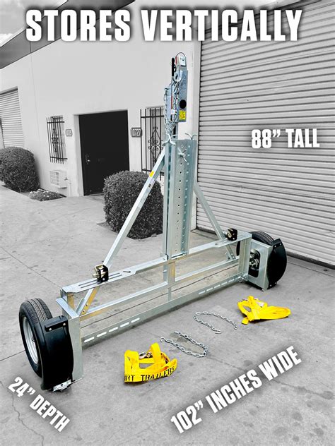 Galvanized Stand Up Tow Dolly Tow Smart Trailers