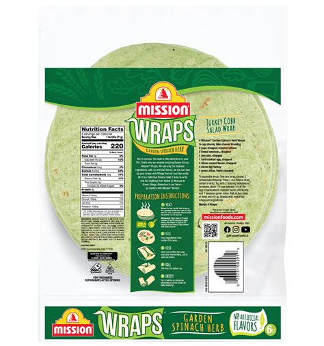 Garden Spinach Wraps Mission Foods