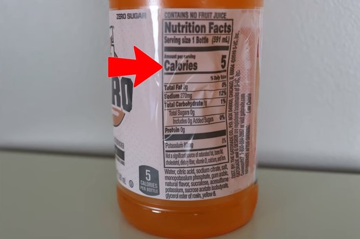 Gatorade Nutrition Facts 20 Oz