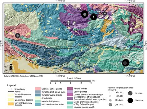 Geologic Map Of The Central San Gabriel Mountains California Download Scientific Diagram Geologic Map Of The Central San Gabriel Mountains California Download Scientific Diagram