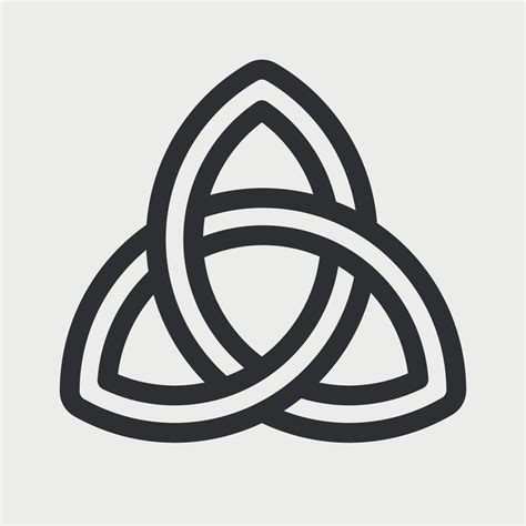 Geometric Trinity Knot Tattoo Design